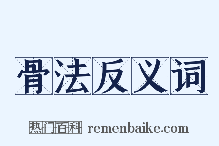 骨法反义词是什么意思的图片